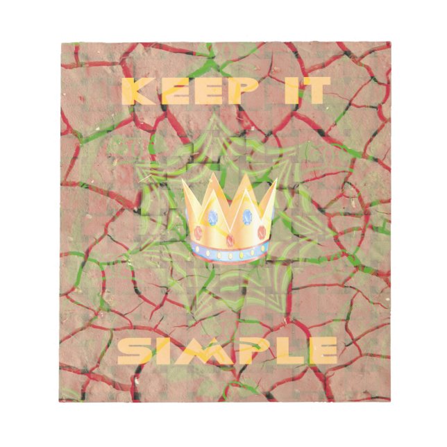 Keep It Simple: Cracked Earth Royal Clarity Art Notepad (Front)