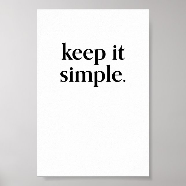 Keep It Simple Modern Wall Art (Front)