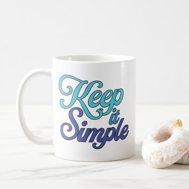 Keep it Simple Mug (Blue) (With Donut)