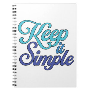 Keep It Simple Notebook (Blue)