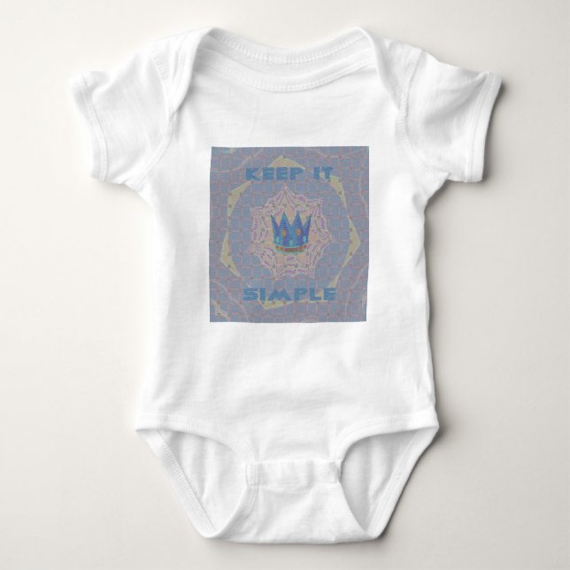 Keep It Simple: Pastel Royal Clarity Pattern Art Baby Bodysuit (Front)