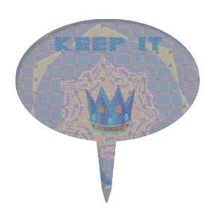 Keep It Simple: Pastel Royal Clarity Pattern Art Cake Topper
