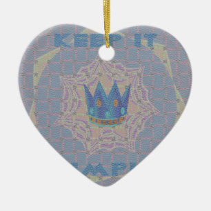 Keep It Simple: Pastel Royal Clarity Pattern Art Ceramic Ornament