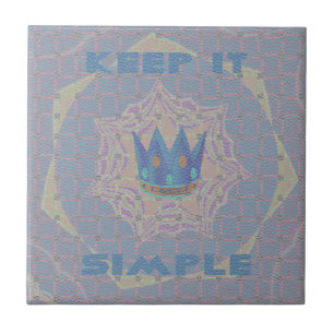 Keep It Simple: Pastel Royal Clarity Pattern Art Ceramic Tile