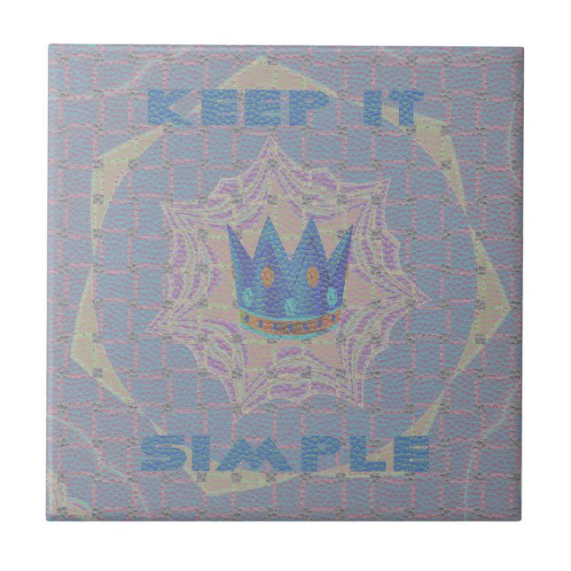 Keep It Simple: Pastel Royal Clarity Pattern Art Ceramic Tile (Front)