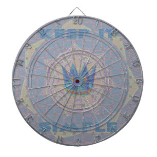 Keep It Simple: Pastel Royal Clarity Pattern Art Dart Board