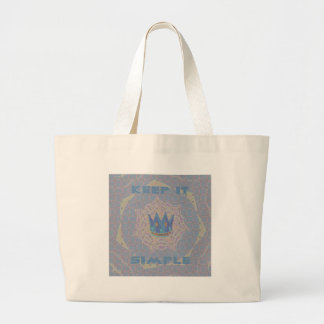 Keep It Simple: Pastel Royal Clarity Pattern Art Large Tote Bag