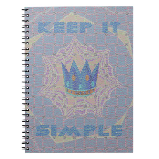 Keep It Simple: Pastel Royal Clarity Pattern Art Notebook (Front)