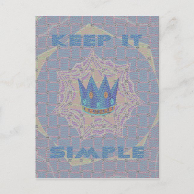 Keep It Simple: Pastel Royal Clarity Pattern Art Postcard (Front)