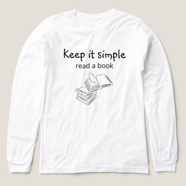 Keep it simple - read a book Tri-Blend shirt (Design Front)