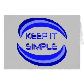 Keep it Simple Recovery Slogan Quote In Blue Cards