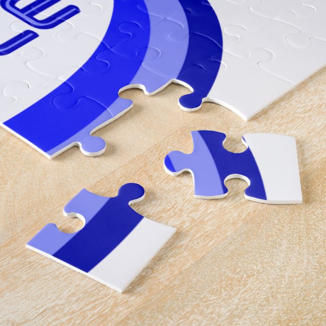 Keep it Simple Recovery Slogan Quote In Blue Jigsaw Puzzle (Side)