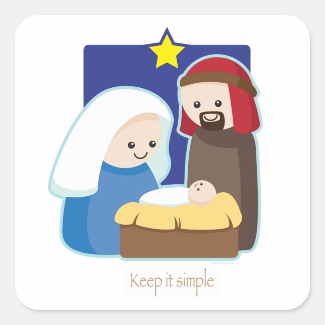 Keep It Simple Square Sticker (Front)