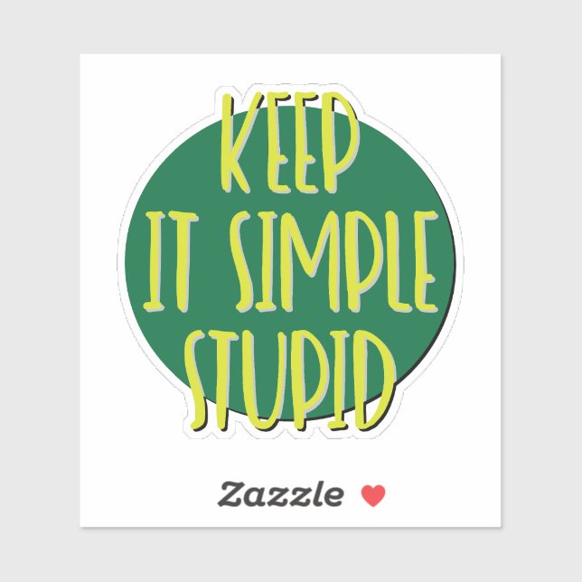 Keep It Simple Stupid 12 Step Slogan Sticker (Sheet)