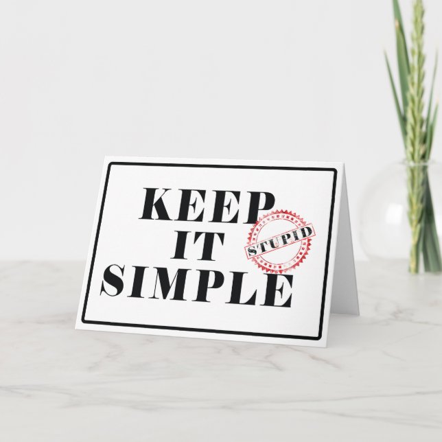 Keep it Simple - Stupid Birthday Letterpress Thank You Card (Front)