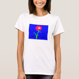 Keep it simple T-shirt with bright colors flower