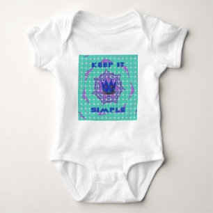 Keep It Simple: The Royal Clarity Pattern Art Baby Bodysuit