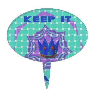 Keep It Simple: The Royal Clarity Pattern Art  Cake Topper