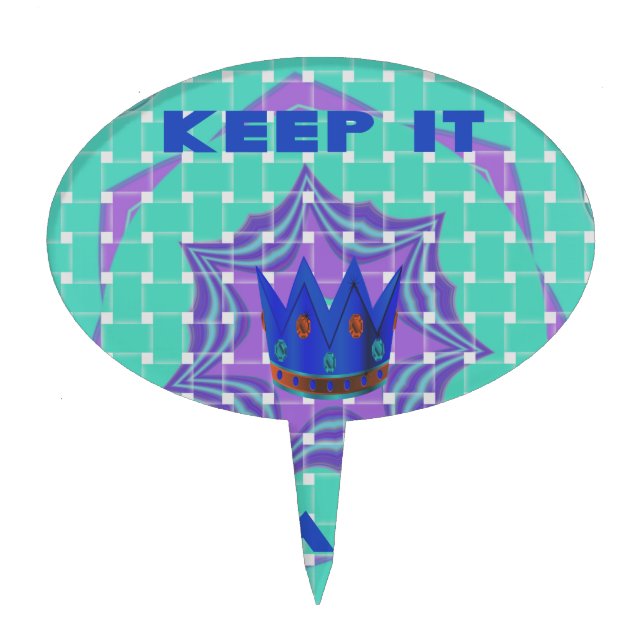 Keep It Simple: The Royal Clarity Pattern Art  Cake Topper (Front)