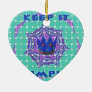 Keep It Simple: The Royal Clarity Pattern Art Ceramic Ornament