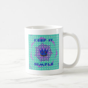 Keep It Simple: The Royal Clarity Pattern Art Coffee Mug