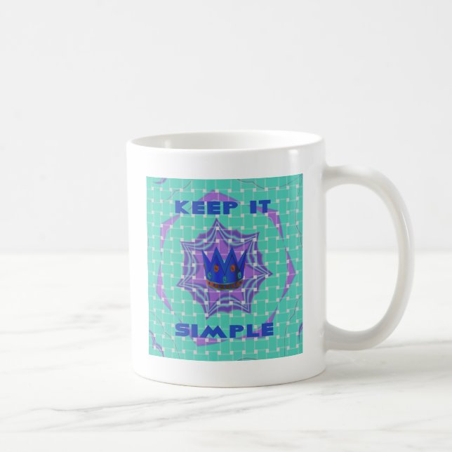 Keep It Simple: The Royal Clarity Pattern Art  Coffee Mug (Right)