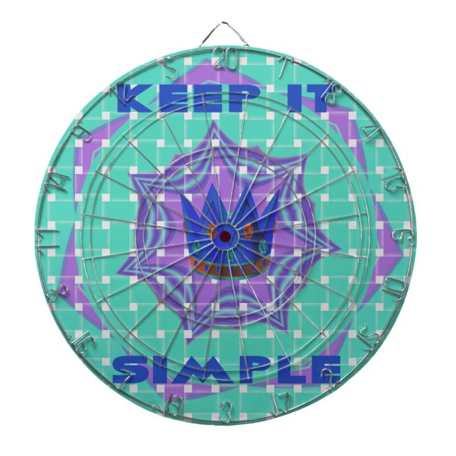 Keep It Simple: The Royal Clarity Pattern Art  Dartboard (Front)