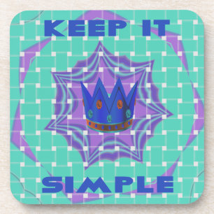 Keep It Simple: The Royal Clarity Pattern Art Drink Coaster