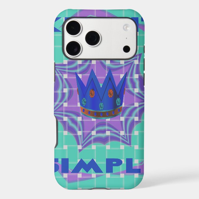 Keep It Simple: The Royal Clarity Pattern Art  Iphone Case (Back)