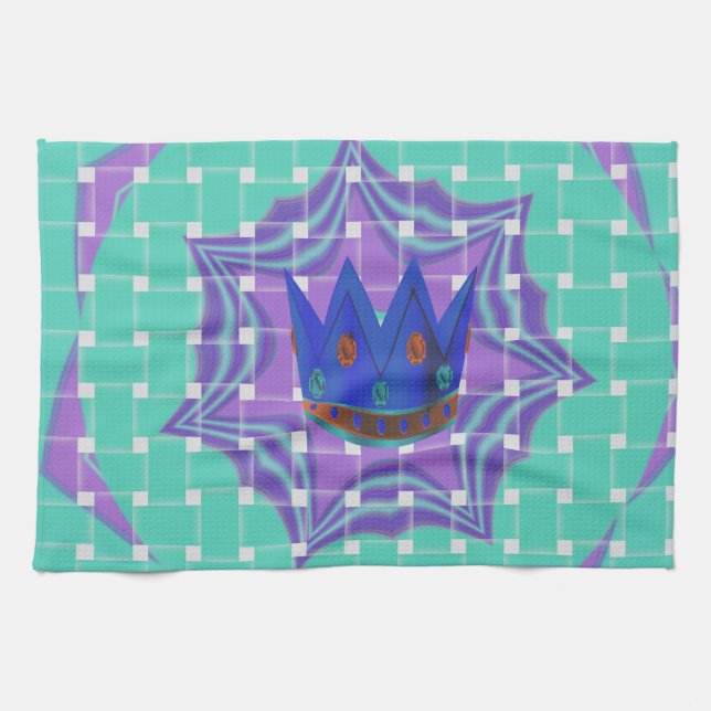 Keep It Simple: The Royal Clarity Pattern Art  Kitchen Towel (Horizontal)