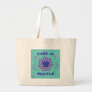 Keep It Simple: The Royal Clarity Pattern Art Large Tote Bag