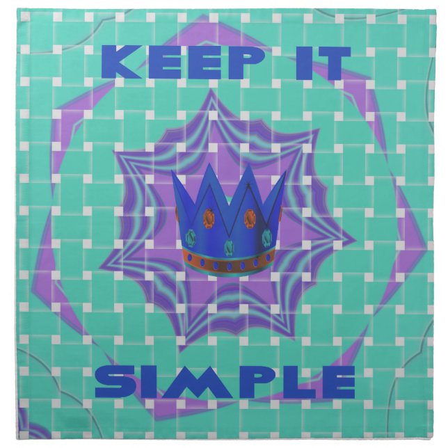 Keep It Simple: The Royal Clarity Pattern Art  Napkin (Front)