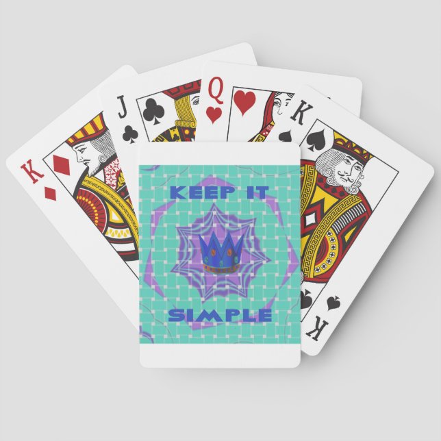 Keep It Simple: The Royal Clarity Pattern Art  Poker Cards (Back)