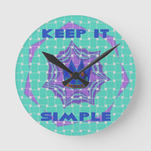 Keep It Simple: The Royal Clarity Pattern Art Round Clock