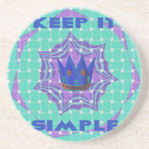 Keep It Simple: The Royal Clarity Pattern Art  Sandstone Coaster