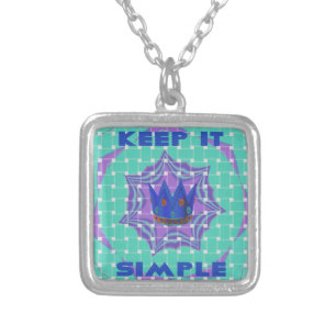 Keep It Simple: The Royal Clarity Pattern Art Silver Plated Necklace