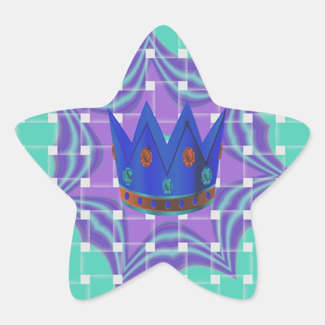Keep It Simple: The Royal Clarity Pattern Art  Star Sticker (Front)