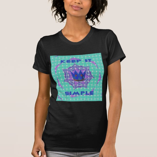 Keep It Simple: The Royal Clarity Pattern Art  T-Shirt (Front)