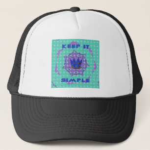 Keep It Simple: The Royal Clarity Pattern Art Trucker Hat
