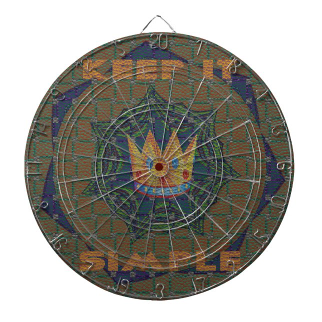 Keep It Simple: The Royal Clarity Pattern Design Dartboard (Front)