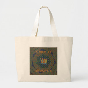 Keep It Simple: The Royal Clarity Pattern Design Large Tote Bag