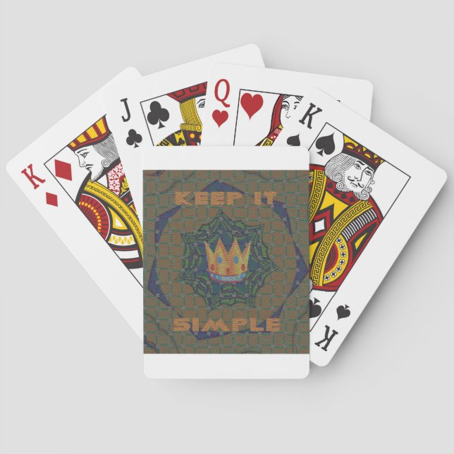 Keep It Simple: The Royal Clarity Pattern Design Poker Cards (Back)