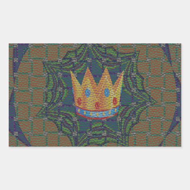 Keep It Simple: The Royal Clarity Pattern Design Rectangular Sticker (Front)