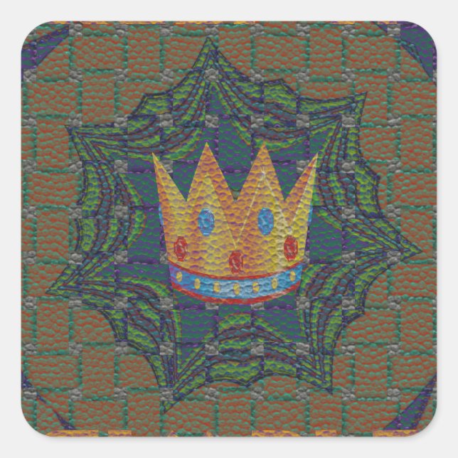 Keep It Simple: The Royal Clarity Pattern Design Square Sticker (Front)