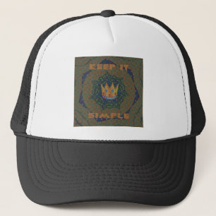 Keep It Simple: The Royal Clarity Pattern Design Trucker Hat