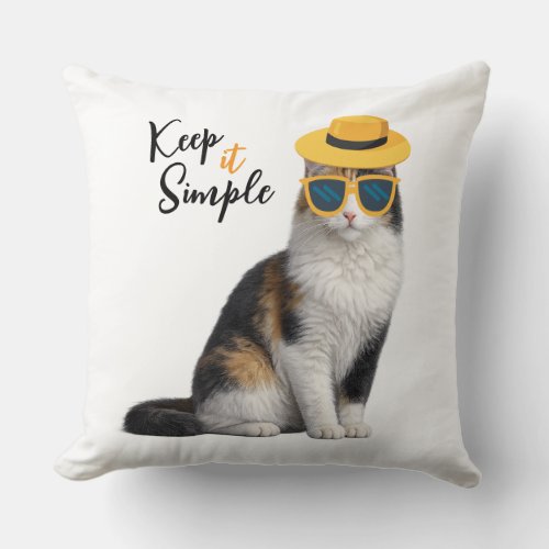 Keep it simple Throw Pillow