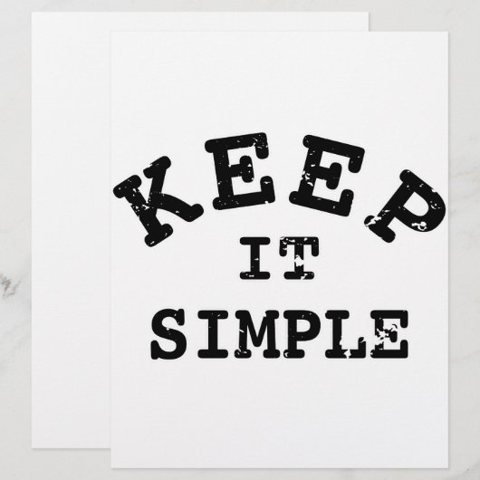 Keep It Simple Typography (Front/Back)