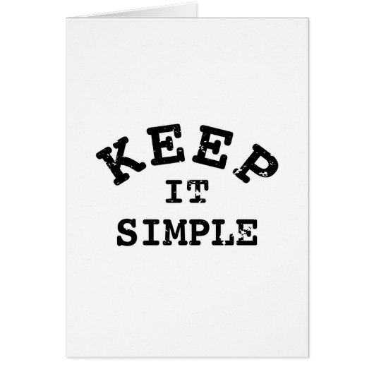 Keep It Simple Typography Cards (Front)