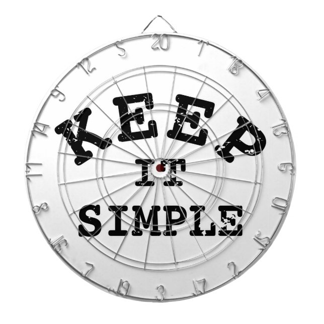 Keep It Simple Typography Dart Board (Front)