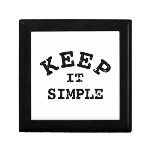 Keep It Simple Typography Keepsake Box